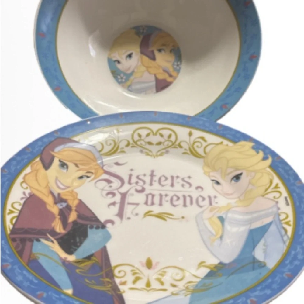 Disney frozen sisters forever   Bowl  & plate Set